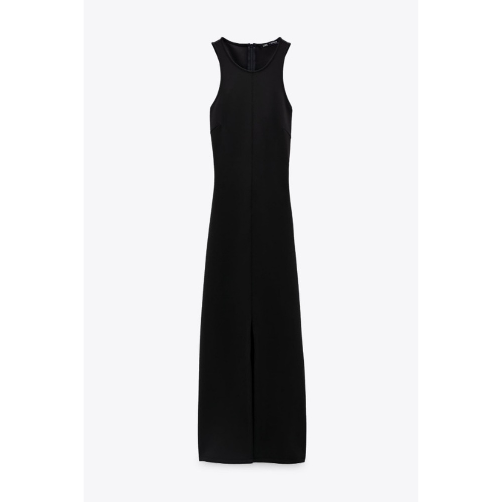 ZARA Black Neoprene Effect Cutout Dress